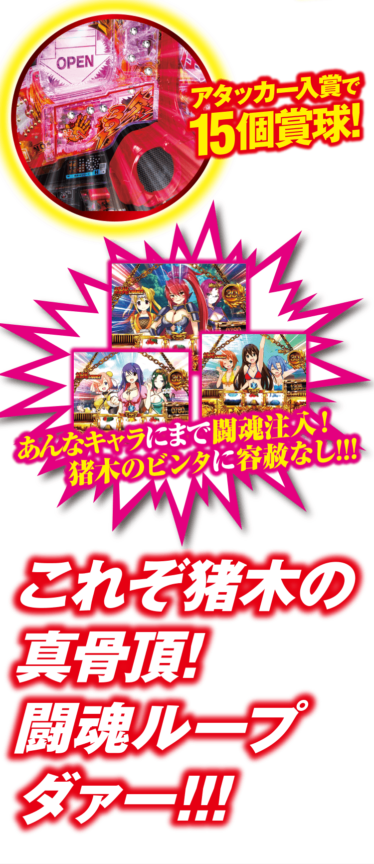特徴 | CRアントニオ猪木 打てばわかるさ！ ありがとぉー！！！｜株式